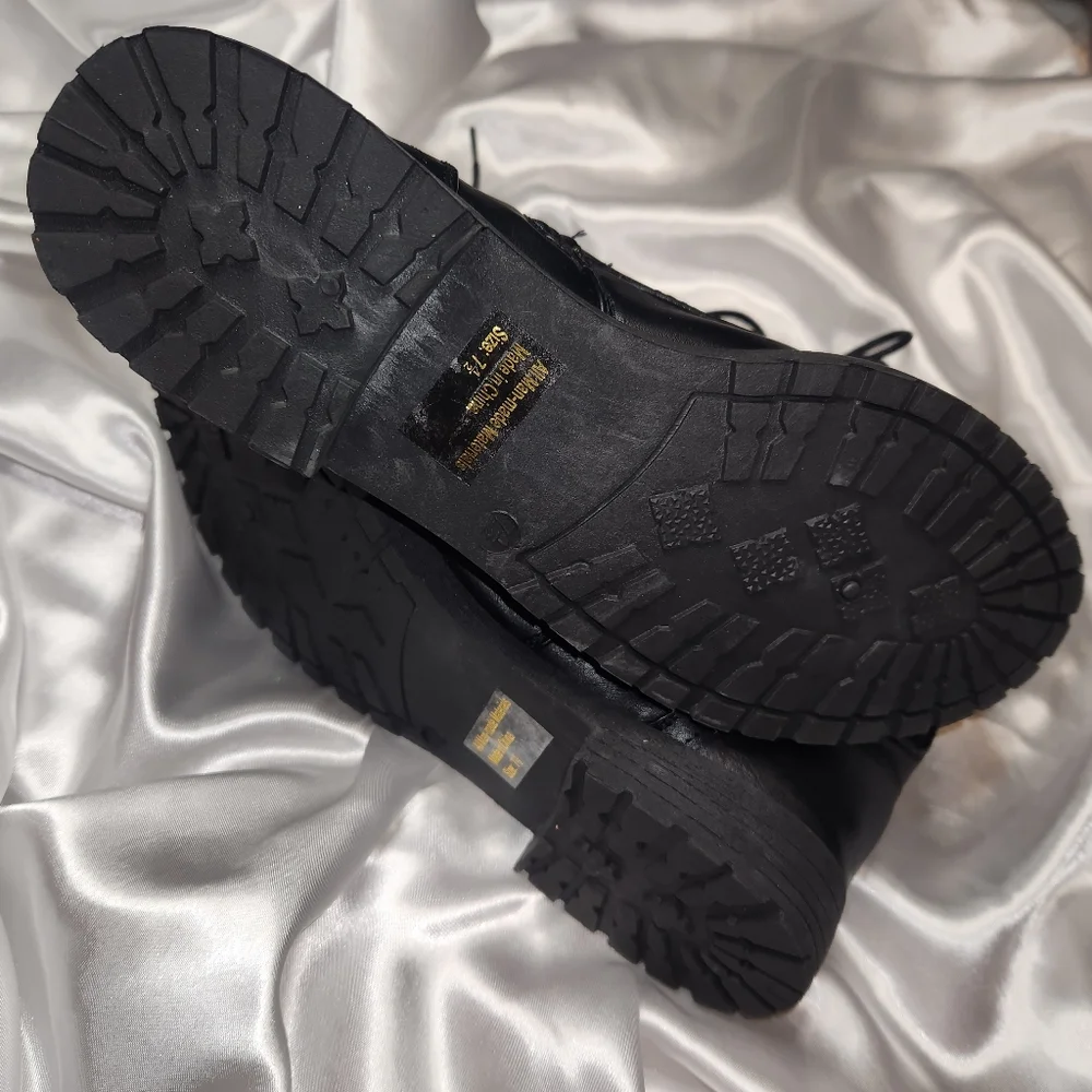 Wild Diva Lounge Combat Boots | Floral Decal | Sz 7½ - Picture 2 of 4